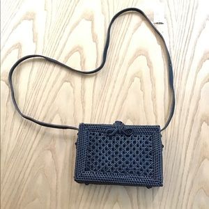Anthropologie mini black handbag